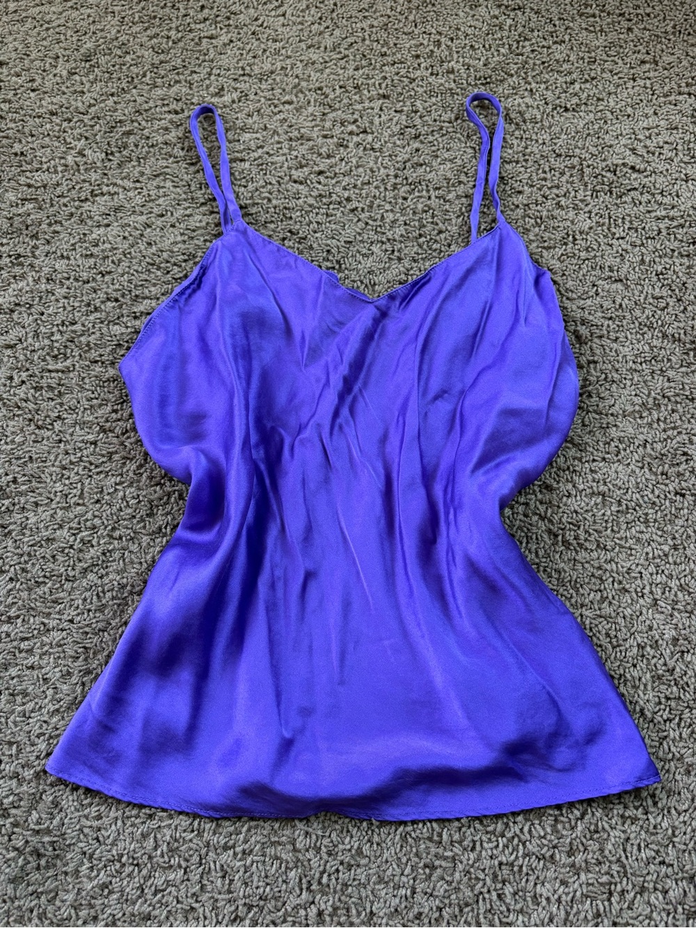 Valerie Stevens Satin Slip Cami - Royal Purple